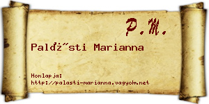 Palásti Marianna névjegykártya